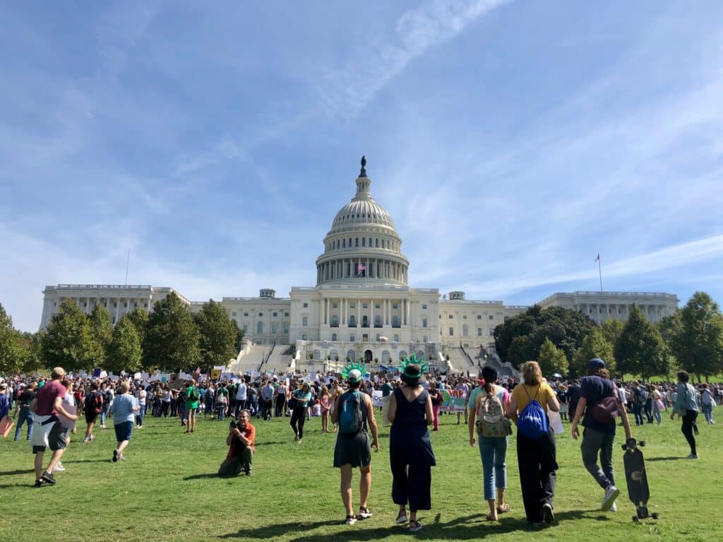 Protesters Marching on Capitol building